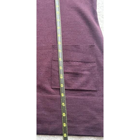 PENDLETON Womens Medium Longline Cardigan Sweater Plum Button Front Academia - Picture 7 of 9